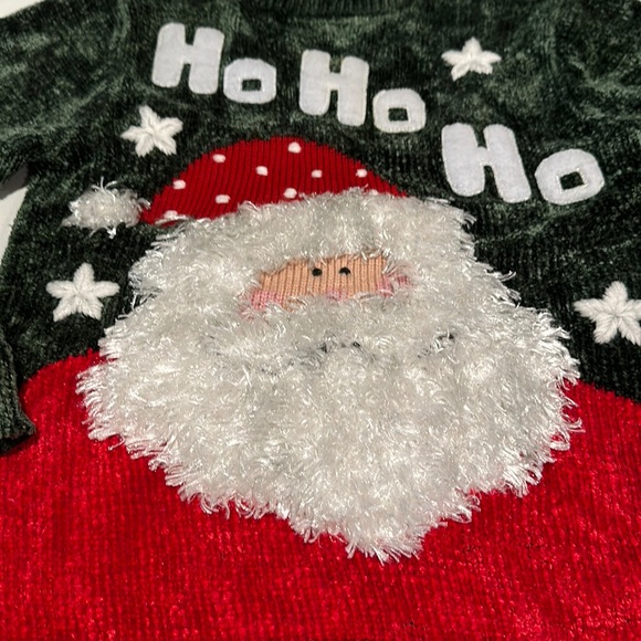 Holiday cozy Santa Ho Ho Ho sweater size 7/8 - Picture 1 of 4
